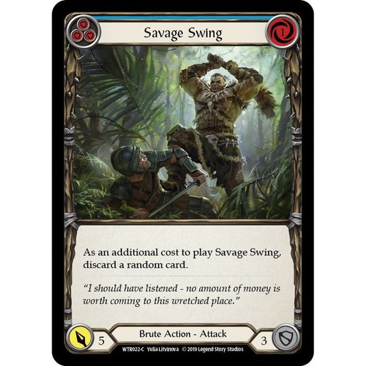 Image for Savage Swing (Blue) (WTR022) (WTR) - Flesh and Blood TCG