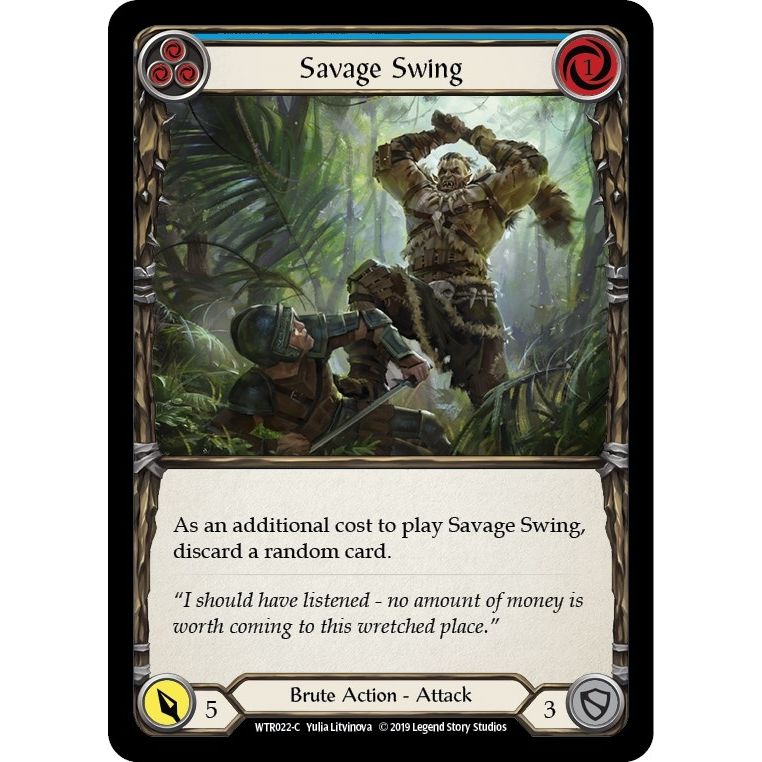 Image for Savage Swing (Blue) (WTR022) (WTR) - Flesh and Blood TCG