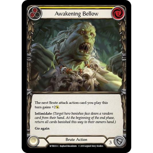 Image for Awakening Bellow (Yellow) (WTR033) (WTR) - Flesh and Blood TCG