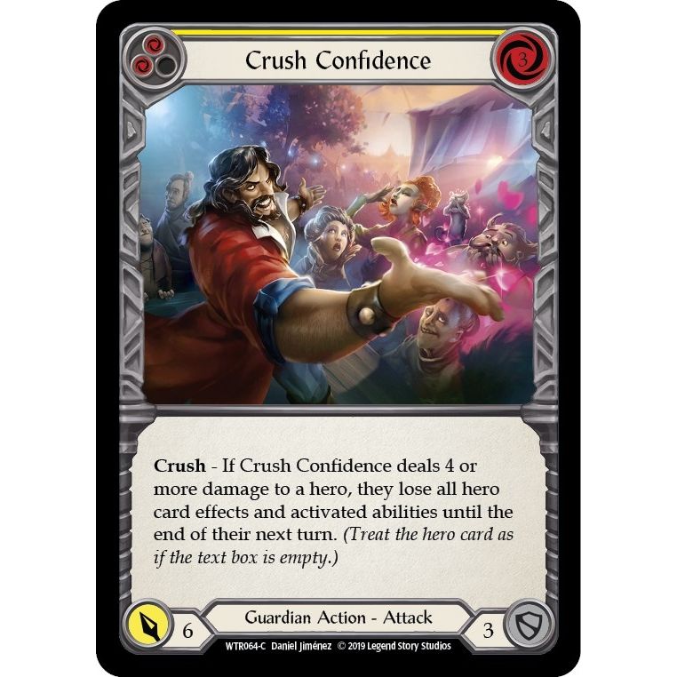 Image for Crush Confidence (Yellow) (WTR064) (WTR) - Flesh and Blood TCG