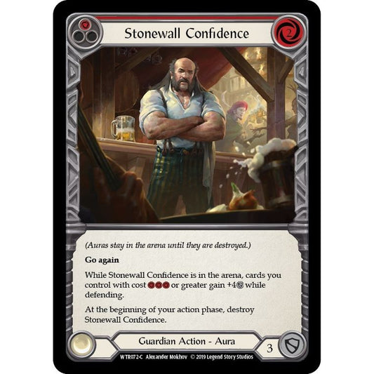 Image for Stonewall Confidence (Red) (WTR072) (WTR) - Flesh and Blood TCG
