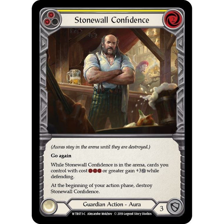 Image for Stonewall Confidence (Yellow) (WTR073) (WTR) - Flesh and Blood TCG
