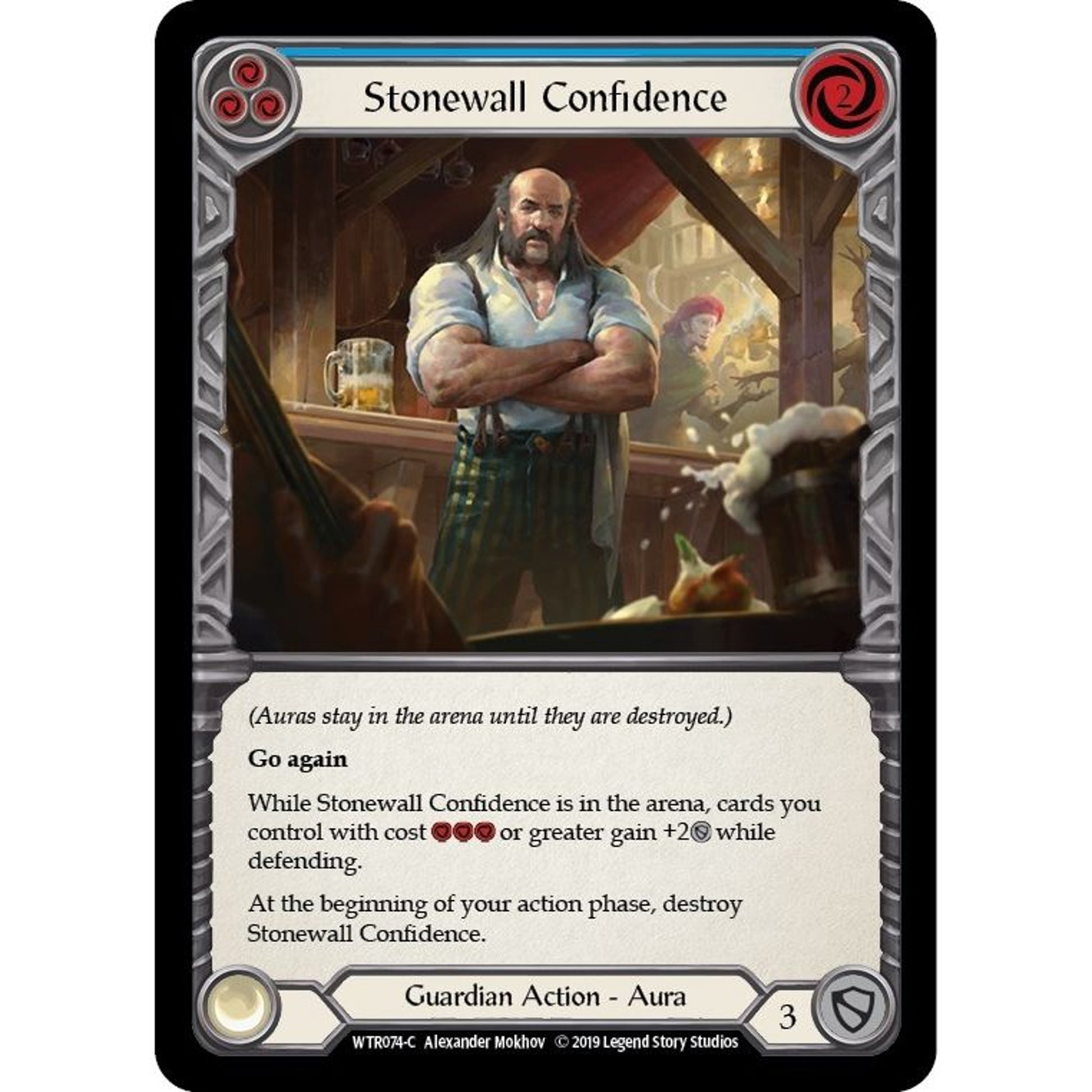 Image for Stonewall Confidence (Blue) (WTR074) (WTR) - Flesh and Blood TCG