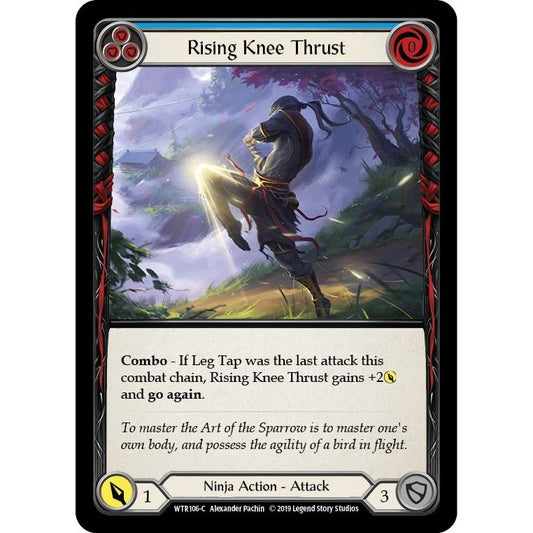 Image for Rising Knee Thrust (Blue) (WTR106) (WTR) - Flesh and Blood TCG