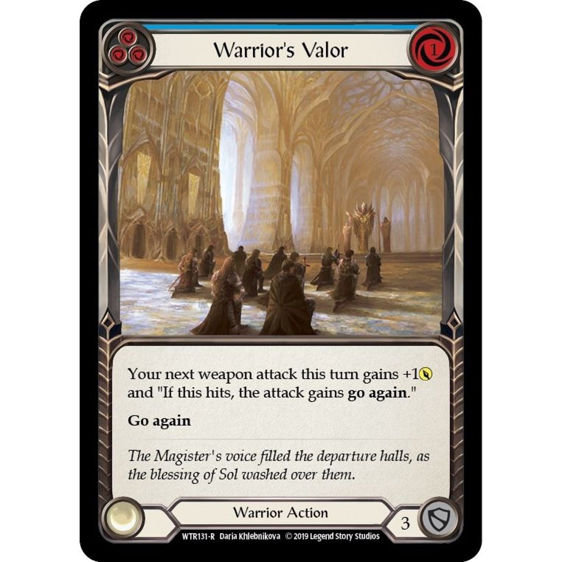 Image for Warrior's Valor (Blue) (WTR131) (WTR) - Flesh and Blood TCG