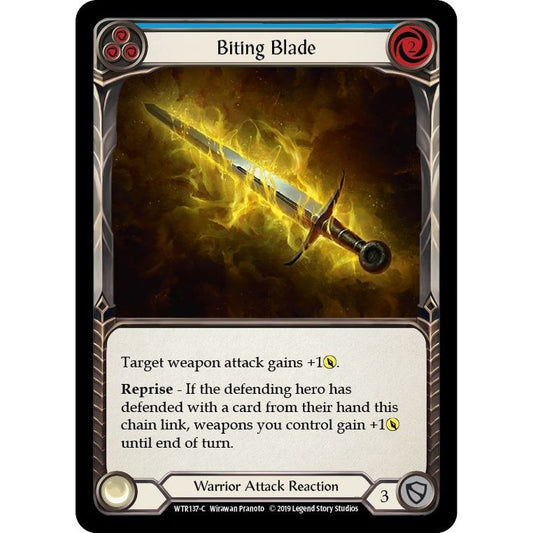 Image for Biting Blade (Blue) (WTR137) (WTR) - Flesh and Blood TCG