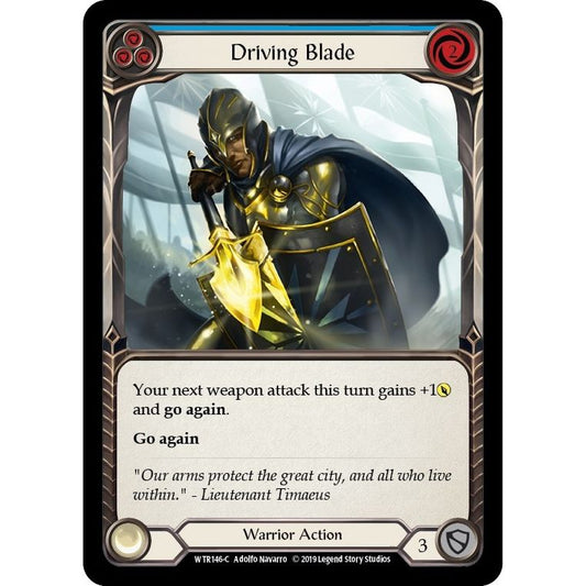 Image for Driving Blade (Blue) (WTR146) (WTR) - Flesh and Blood TCG