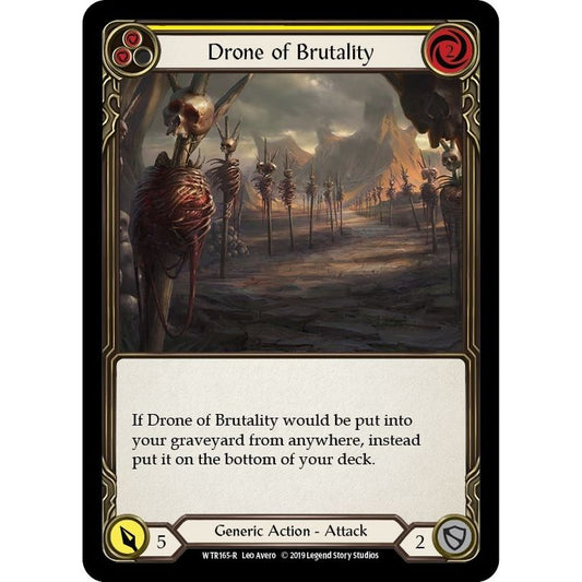 Image for Drone of Brutality (Yellow) (WTR165) (WTR) - Flesh and Blood TCG