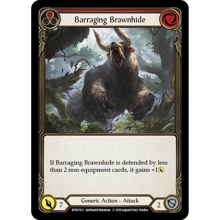 Image for Barraging Brawnhide (Red) (WTR176) (WTR) - Flesh and Blood TCG
