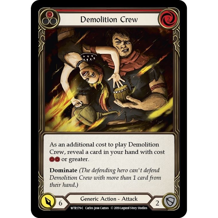 Image for Demolition Crew (Red) (WTR179) (WTR) - Flesh and Blood TCG