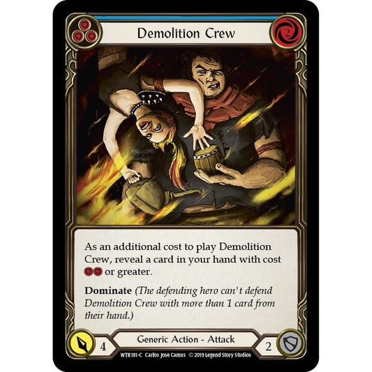 Image for Demolition Crew (Blue) (WTR181) (WTR) - Flesh and Blood TCG