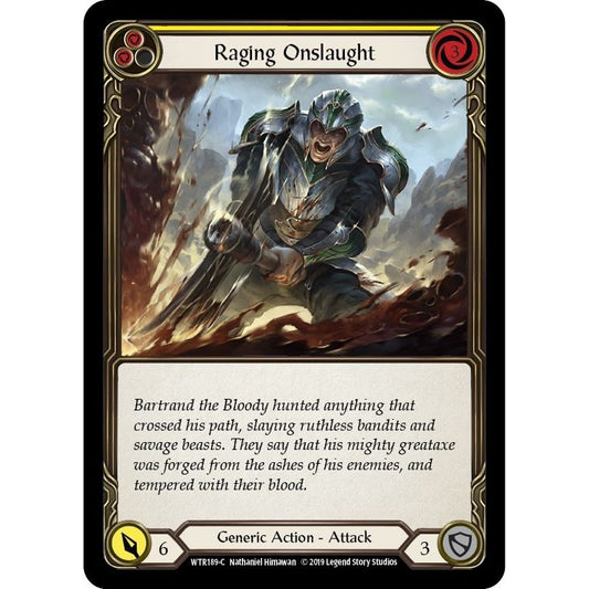 Image for Raging Onslaught (Yellow) (WTR189) (WTR) - Flesh and Blood TCG