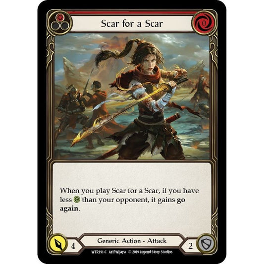 Image for Scar for a Scar (Red) (WTR191) (WTR) - Flesh and Blood TCG