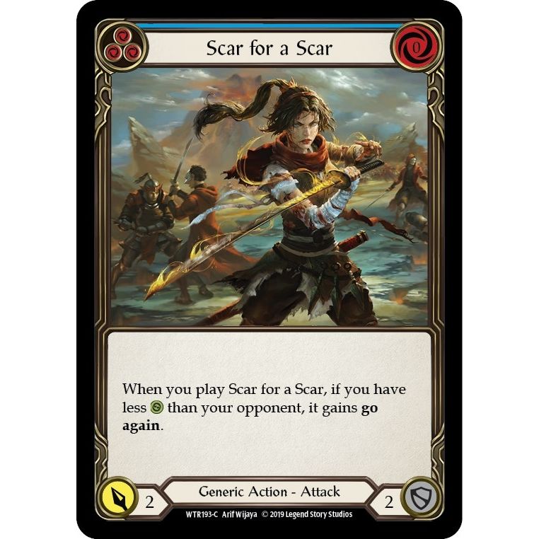Image for Scar for a Scar (Blue) (WTR193) (WTR) - Flesh and Blood TCG