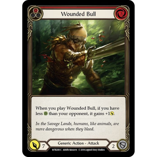 Image for Wounded Bull (Red) (WTR200) (WTR) - Flesh and Blood TCG