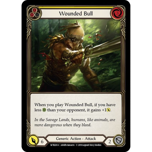Image for Wounded Bull (Yellow) (WTR201) (WTR) - Flesh and Blood TCG