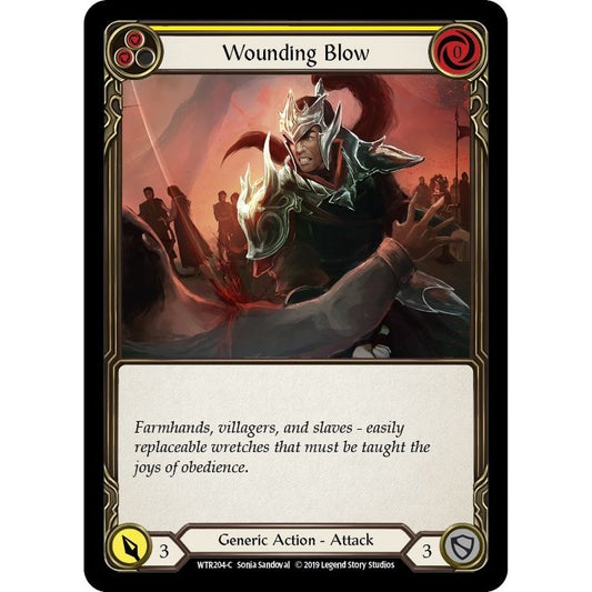 Image for Wounding Blow (Yellow) (WTR204) (WTR) - Flesh and Blood TCG