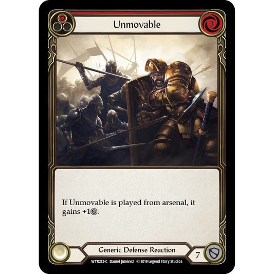 Image for Unmovable (Red) (WTR212) (WTR) - Flesh and Blood TCG