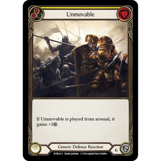 Image for Unmovable (Yellow) (WTR213) (WTR) - Flesh and Blood TCG