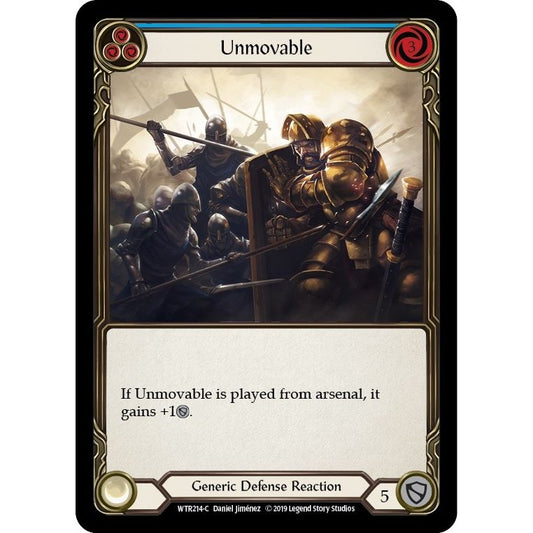 Image for Unmovable (Blue) (WTR214) (WTR) - Flesh and Blood TCG