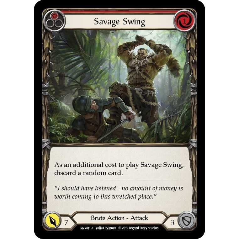 Image for Savage Swing (Red) (RNR011) (RNR) - Flesh and Blood TCG
