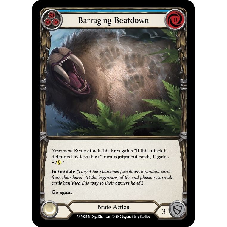 Image for Barraging Beatdown (Blue) (RNR025) (RNR) - Flesh and Blood TCG
