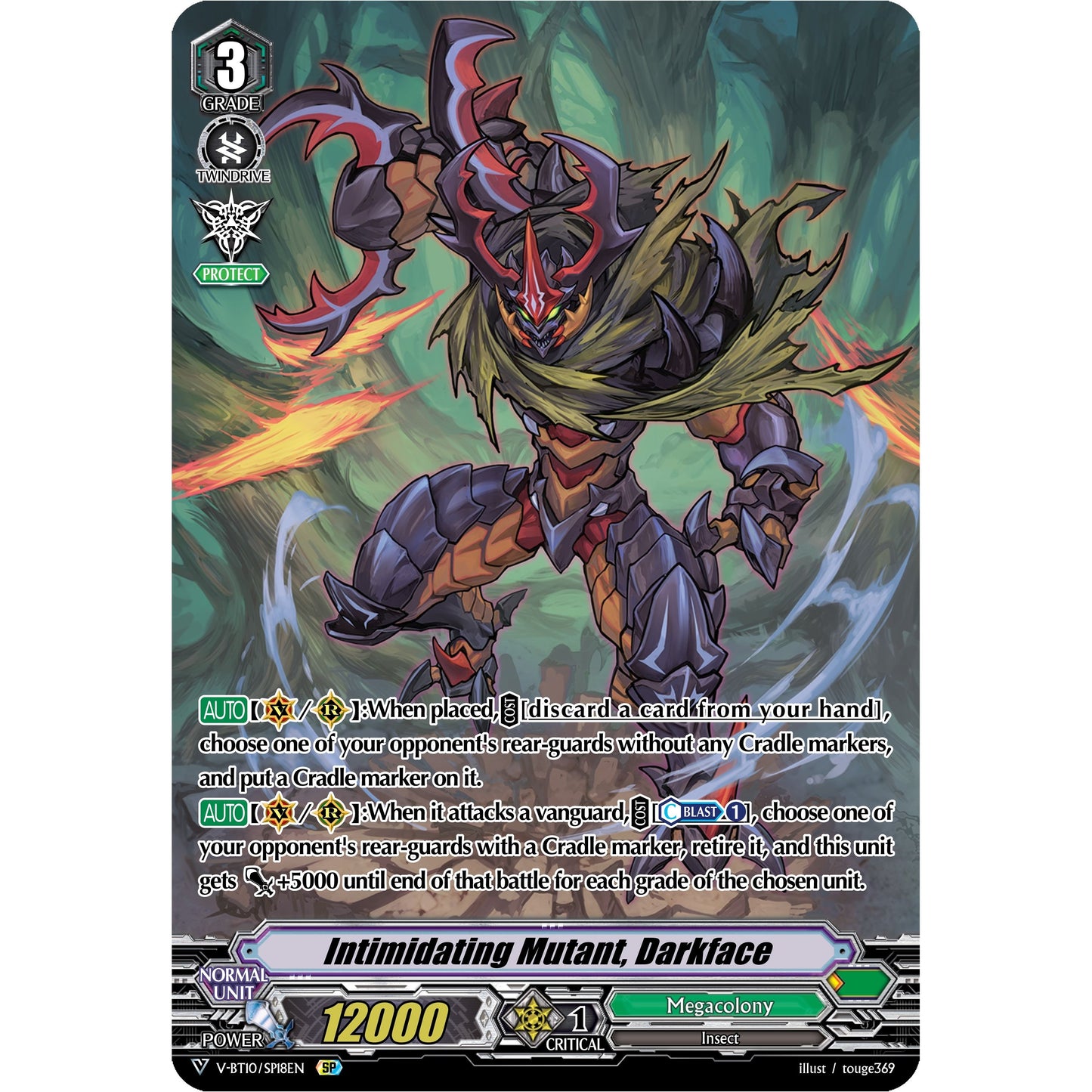 Image for Intimidating Mutant, Darkface (SP) (V-BT10/SP18EN) (V-BT10) - Cardfight Vanguard