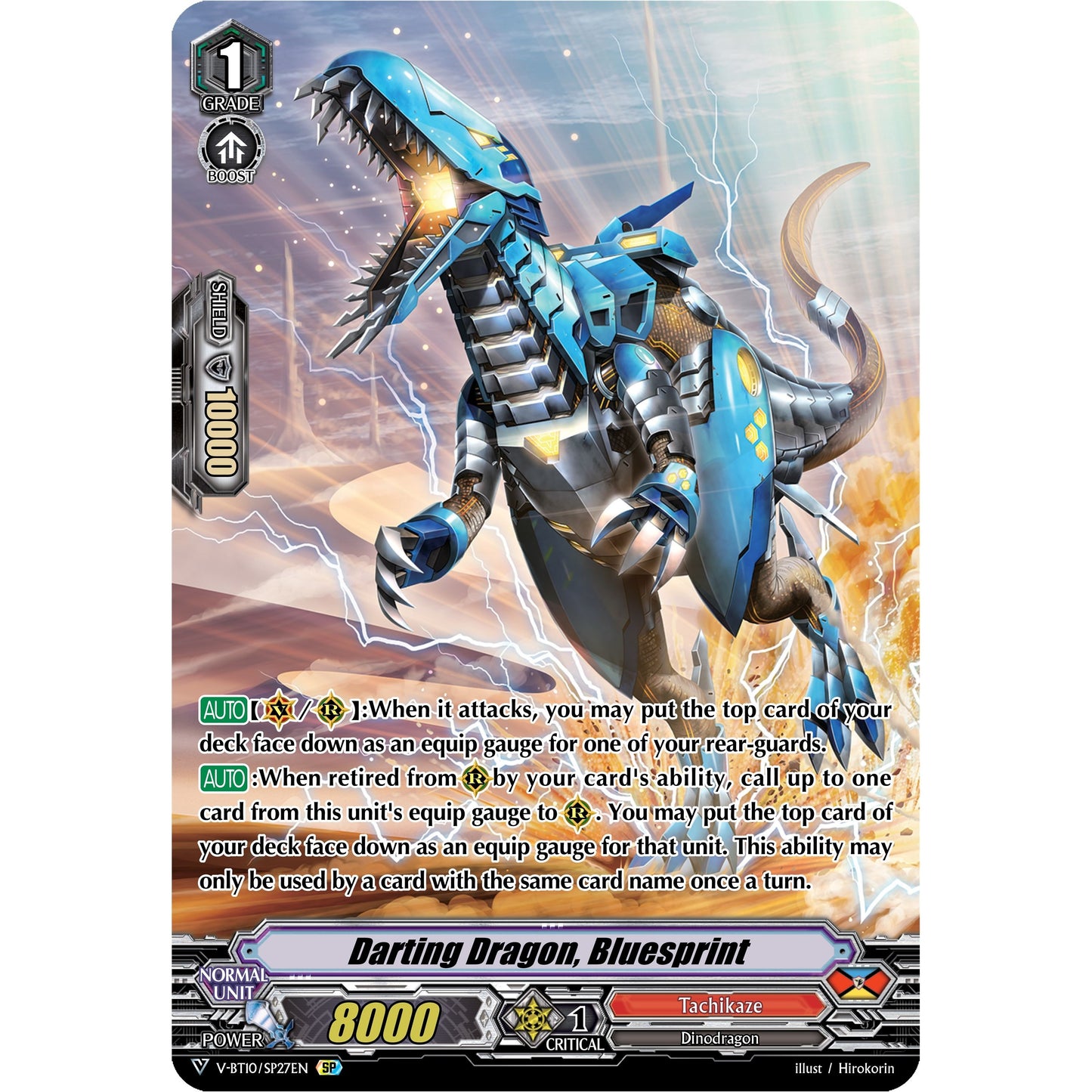 Image for Darting Dragon, Bluesprint (SP) (V-BT10/SP27EN) (V-BT10) - Cardfight Vanguard