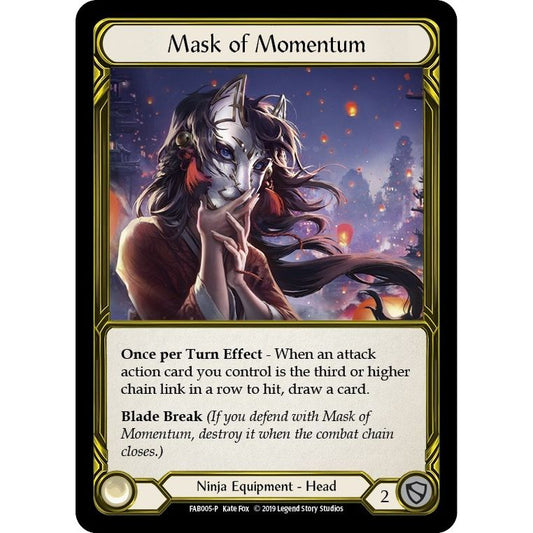 Image for Mask of Momentum (Golden) - FAB005 (FAB005) (PR) - Flesh and Blood TCG