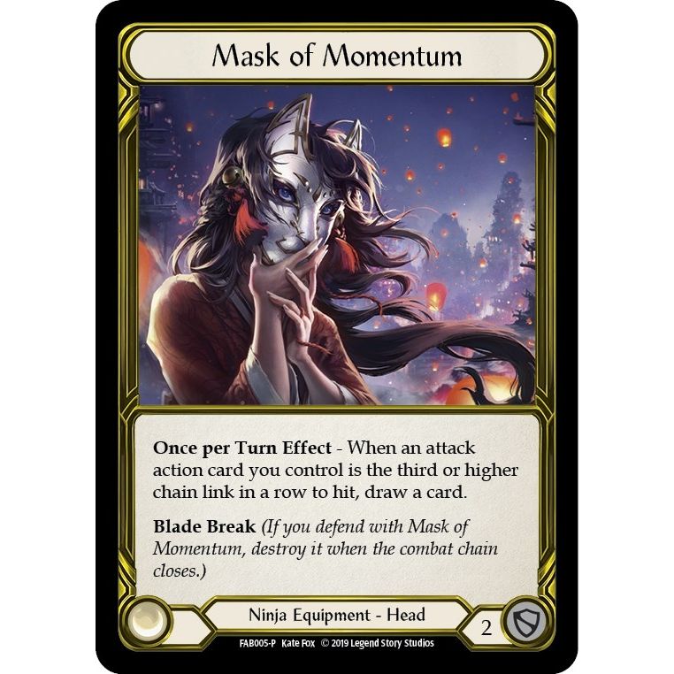 Image for Mask of Momentum (Golden) - FAB005 (FAB005) (PR) - Flesh and Blood TCG