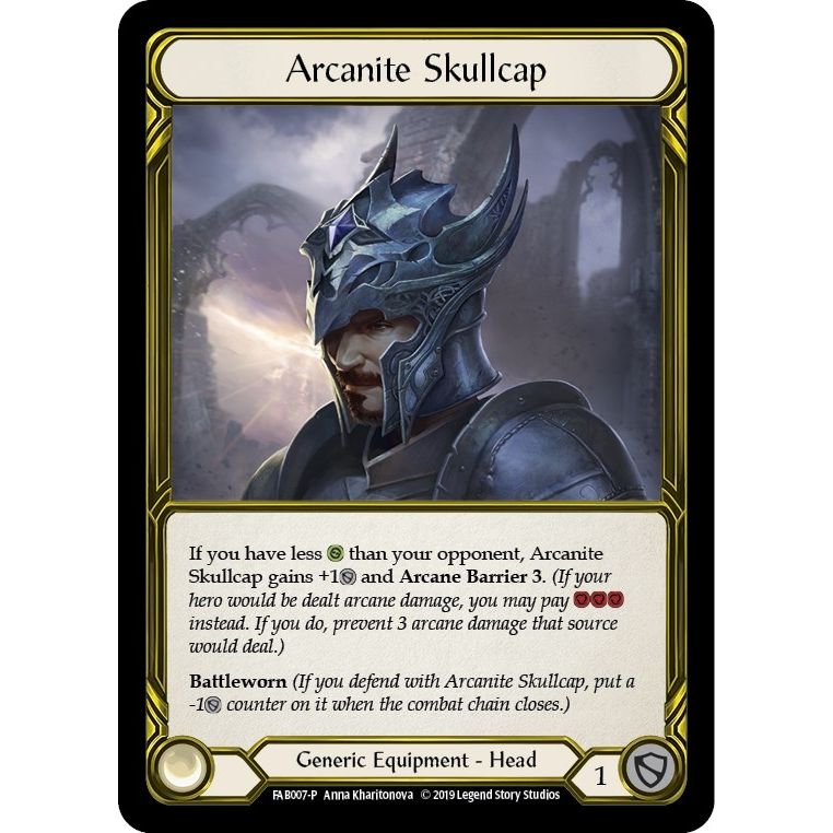 Image for Arcanite Skullcap (Golden) - FAB007 (FAB007) (PR) - Flesh and Blood TCG