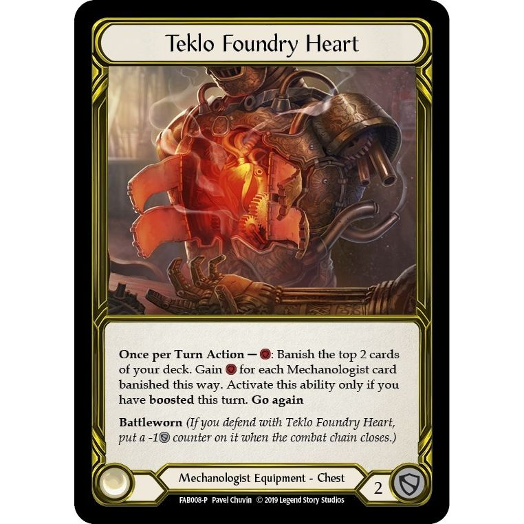 Image for Teklo Foundry Heart (Golden) - FAB008 (FAB008) (PR) - Flesh and Blood TCG