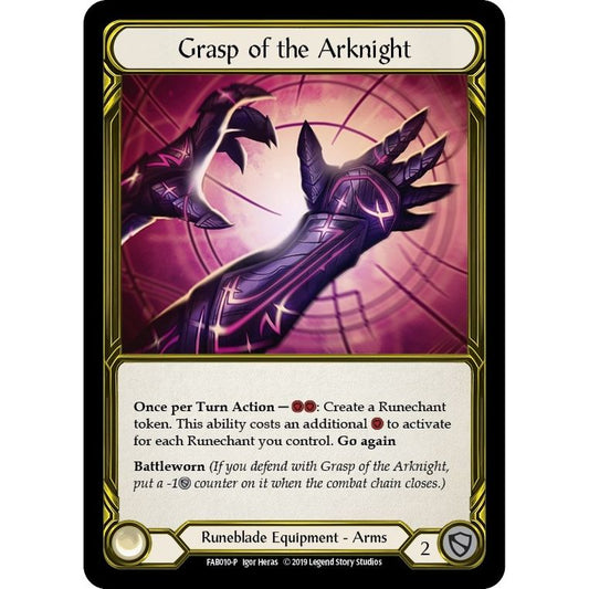 Image for Grasp of the Arknight (Golden) - FAB010 (FAB010) (PR) - Flesh and Blood TCG
