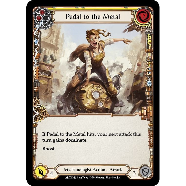 Image for Pedal to the Metal (Yellow) (ARC012) (ARC) - Flesh and Blood TCG