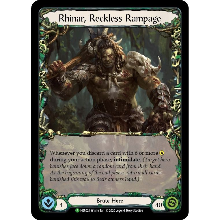 Image for Rhinar, Reckless Rampage (Rainbow) - HER021 (HER021) (PR) - Flesh and Blood TCG