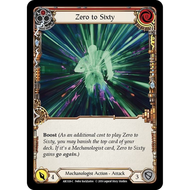 Image for Zero to Sixty (Red) (ARC026) (ARC) - Flesh and Blood TCG