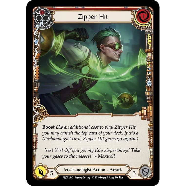 Image for Zipper Hit (Red) (ARC029) (ARC) - Flesh and Blood TCG