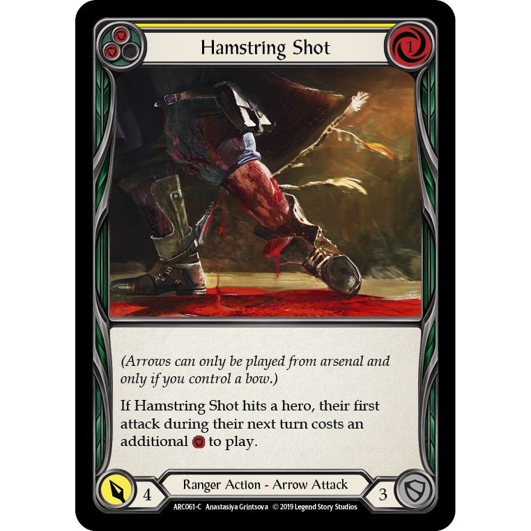 Image for Hamstring Shot (Yellow) (ARC061) (ARC) - Flesh and Blood TCG