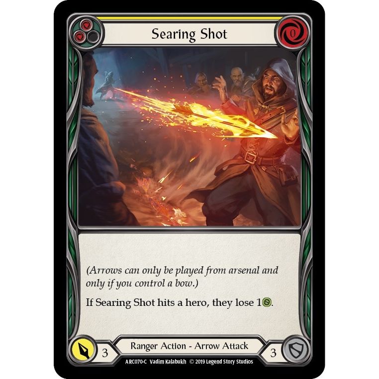 Image for Searing Shot (Yellow) (ARC070) (ARC) - Flesh and Blood TCG