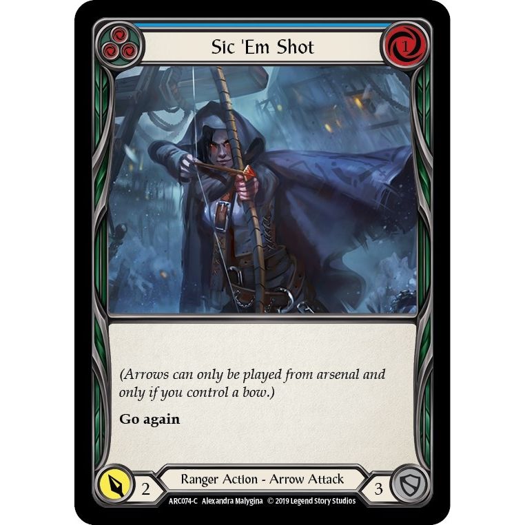 Image for Sic 'Em Shot (Blue) (ARC074) (ARC) - Flesh and Blood TCG