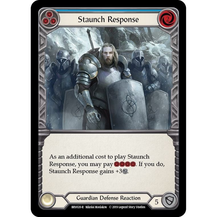 Image for Staunch Response (Blue) (BVO020) (BVO) - Flesh and Blood TCG