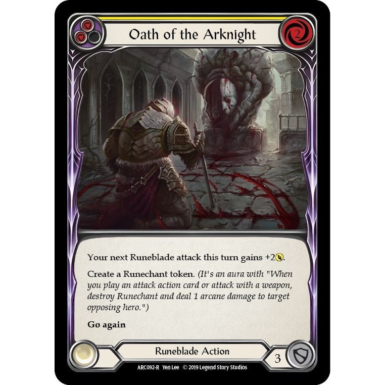 Image for Oath of the Arknight (Yellow) (ARC092) (ARC) - Flesh and Blood TCG
