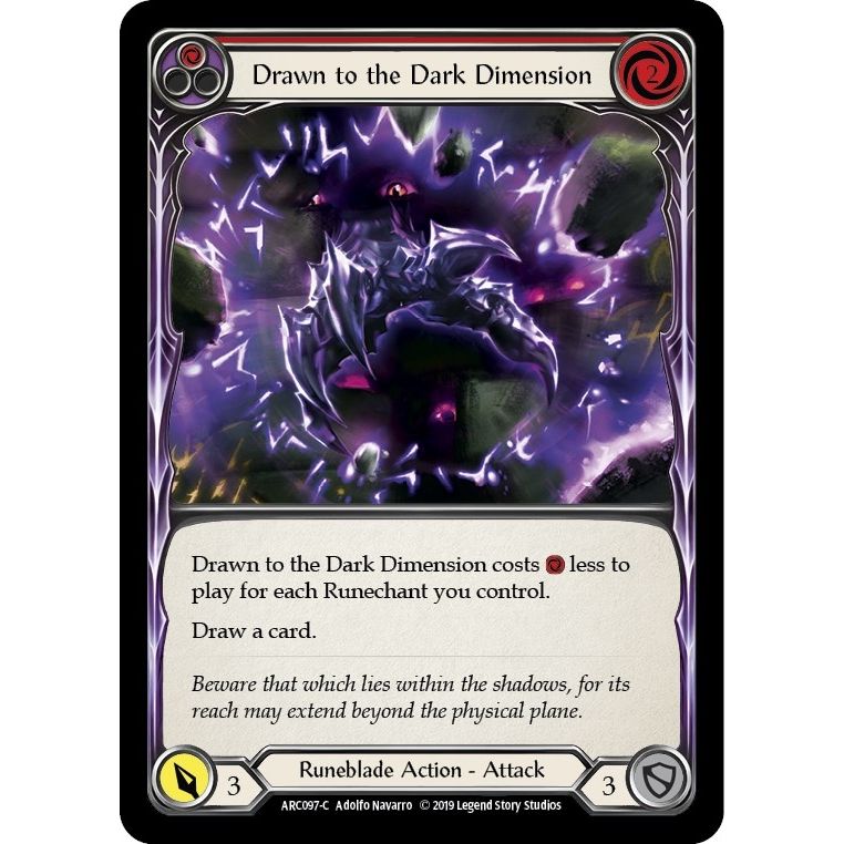 Image for Drawn to the Dark Dimension (Red) (ARC097) (ARC) - Flesh and Blood TCG