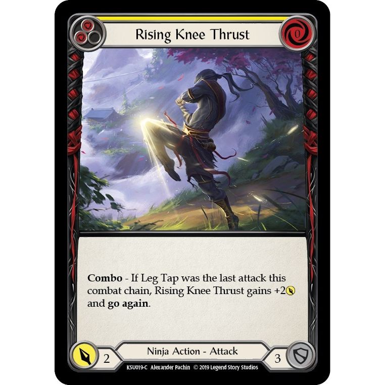 Image for Rising Knee Thrust (Yellow) (KSU019) (KSU) - Flesh and Blood TCG