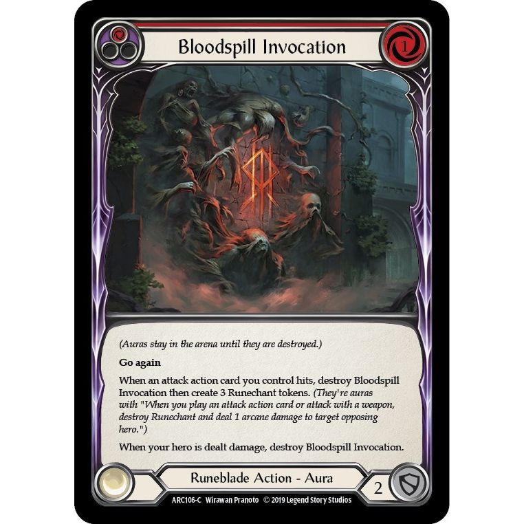 Image for Bloodspill Invocation (Red) (ARC106) (ARC) - Flesh and Blood TCG