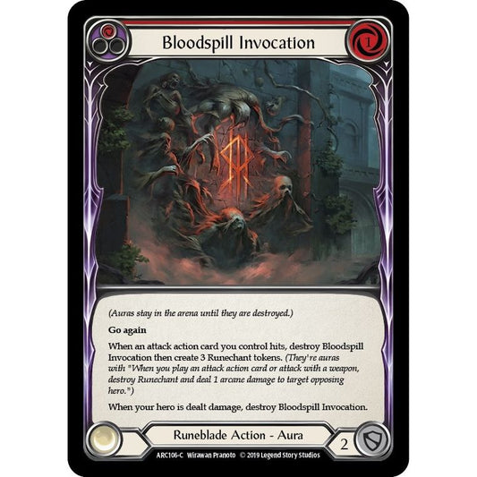 Image for Bloodspill Invocation (Red) (ARC106) (ARC) - Flesh and Blood TCG