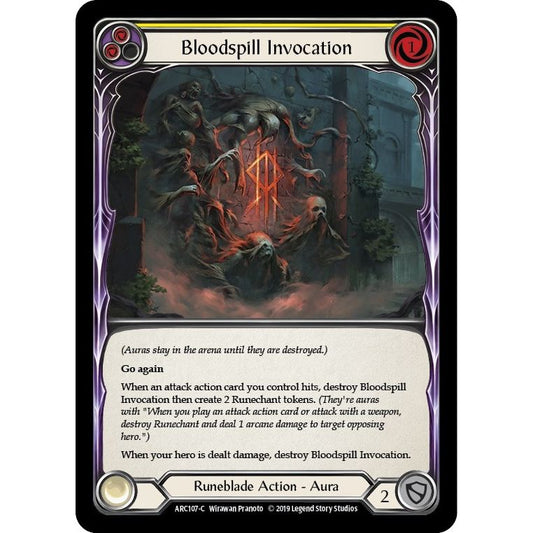 Image for Bloodspill Invocation (Yellow) (ARC107) (ARC) - Flesh and Blood TCG