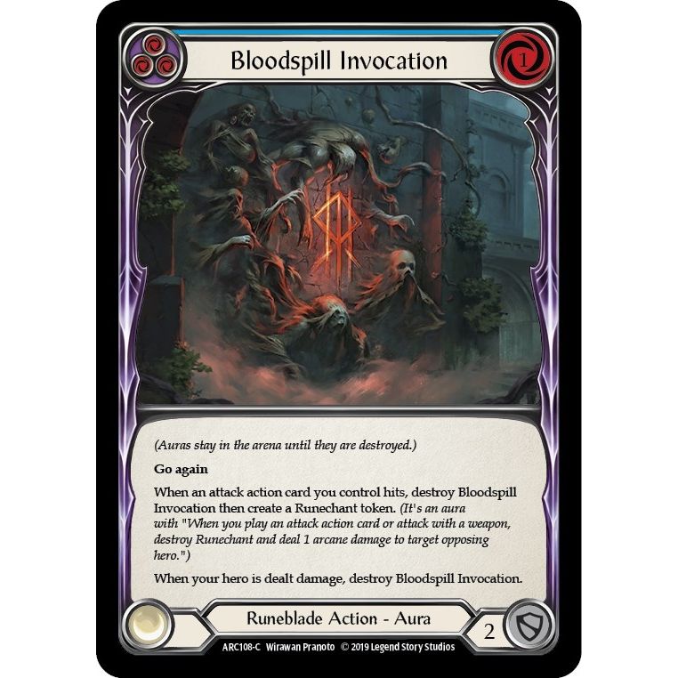 Image for Bloodspill Invocation (Blue) (ARC108) (ARC) - Flesh and Blood TCG