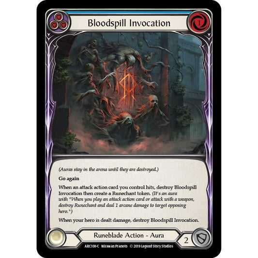 Image for Bloodspill Invocation (Blue) (ARC108) (ARC) - Flesh and Blood TCG