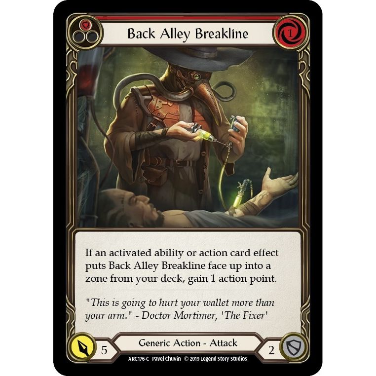 Image for Back Alley Breakline (Red) (ARC176) (ARC) - Flesh and Blood TCG